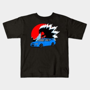 Godzilla Skyline Kids T-Shirt